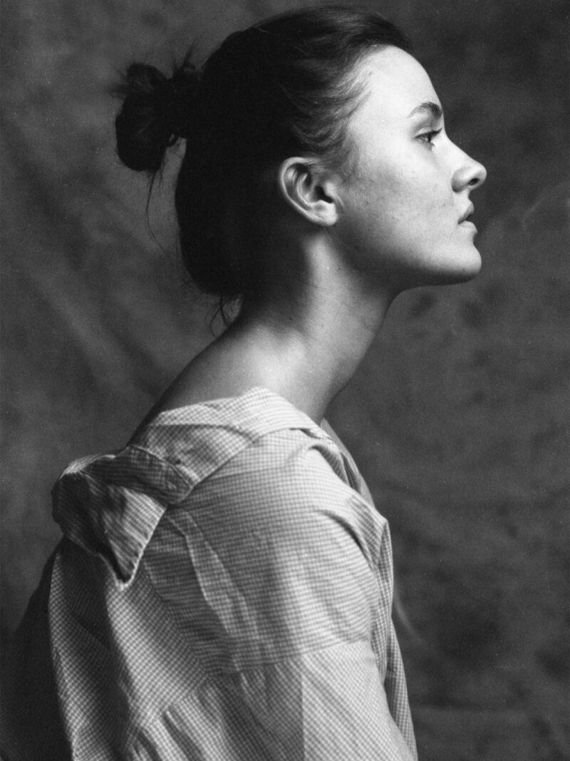 Black and white portrais of Emma Kroeg taken by Ed Mehravaran in Berlin