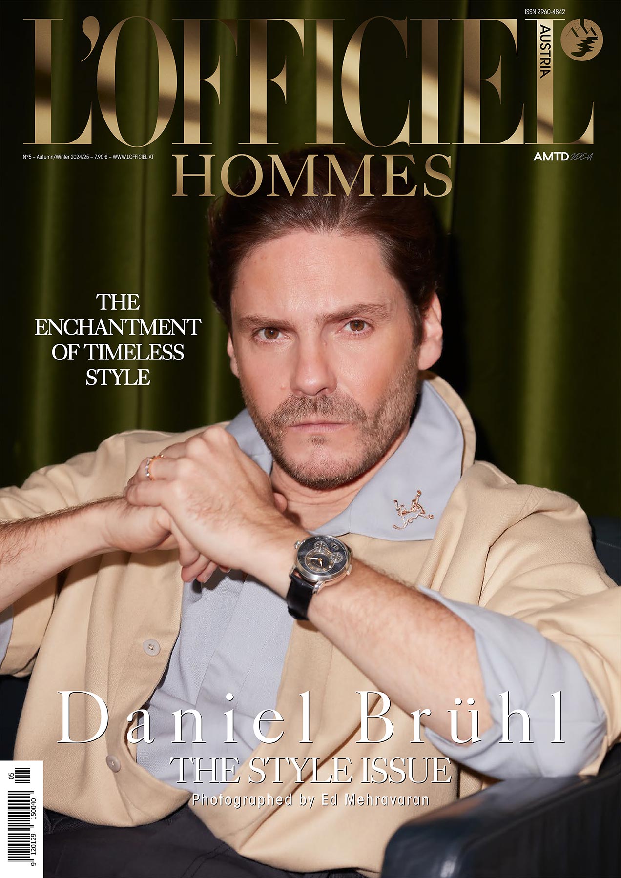 cover shoot for L’Officiel Hommes Austria’s November issue