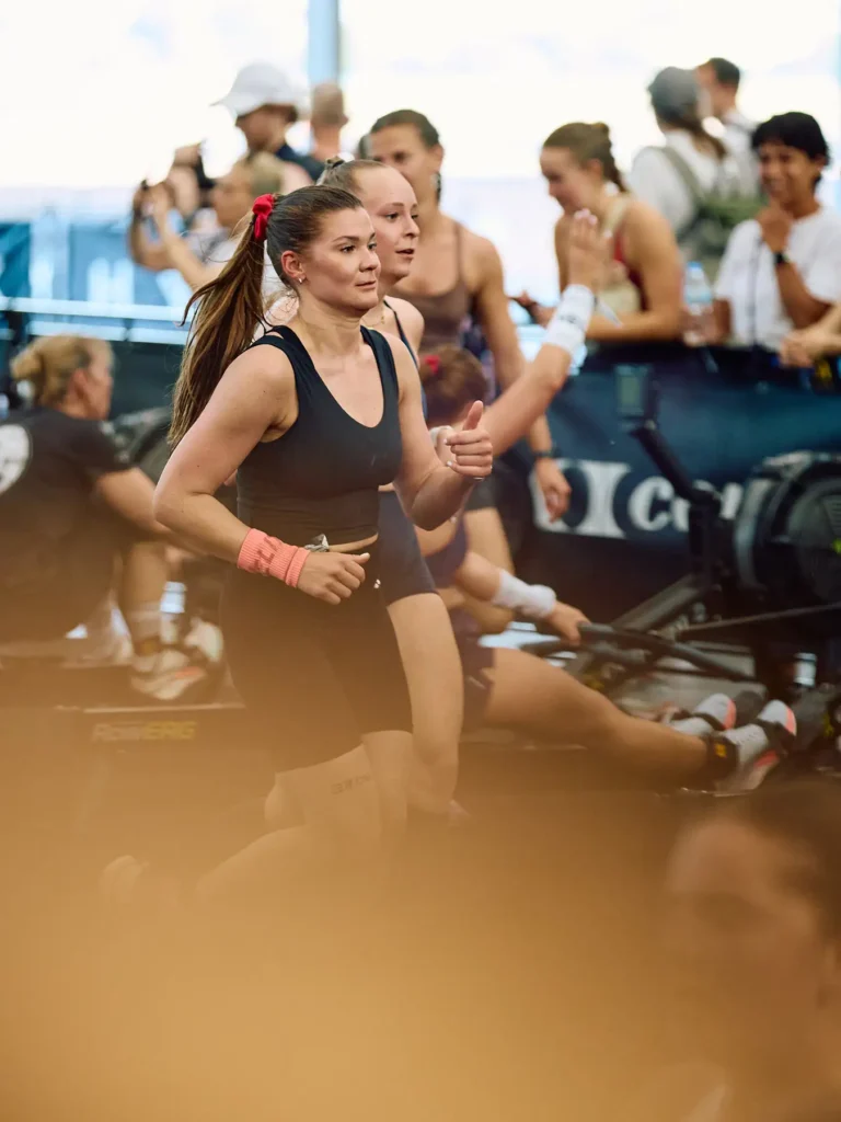 After running station mugda going to start for rowing station in HYROX race in Berlin-Tempelhof